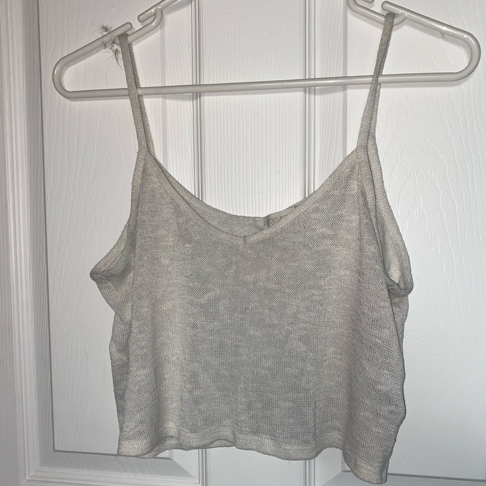 Off white loose tank top forever 21